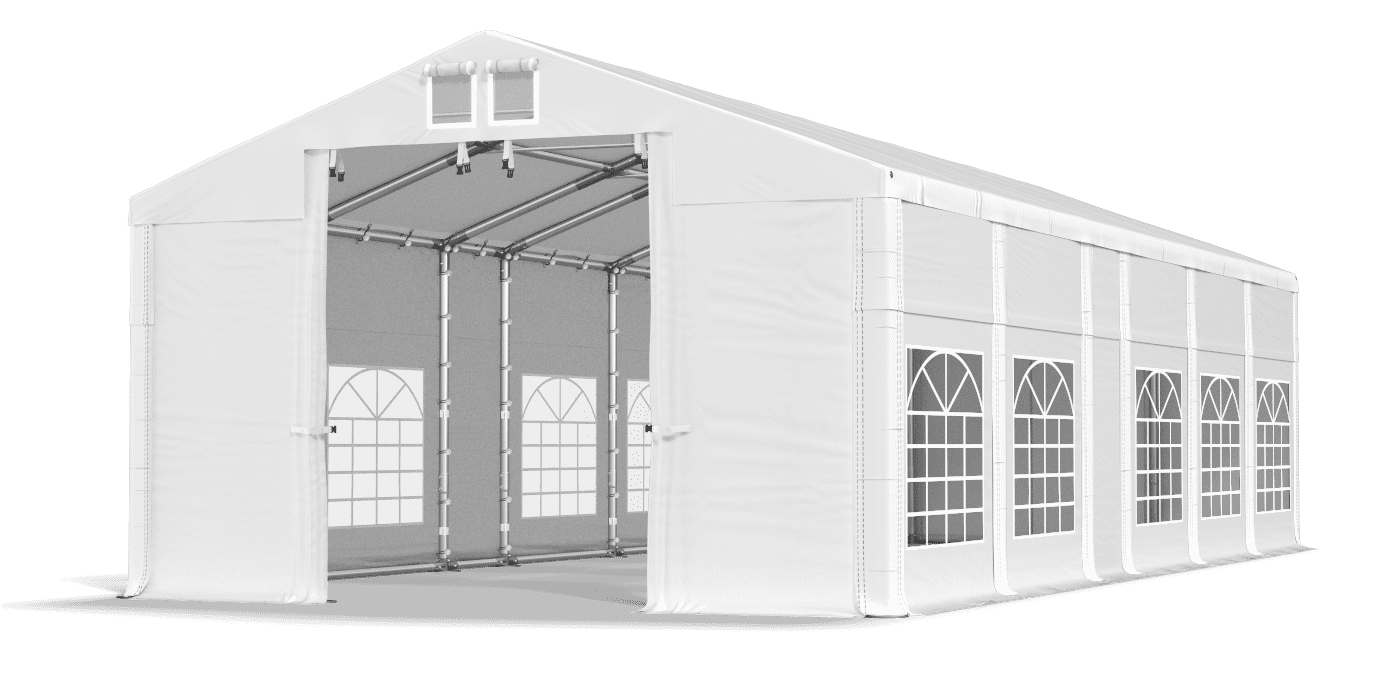 Open entrance tent