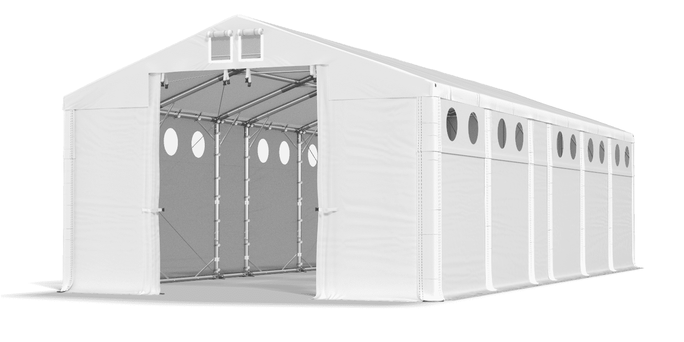 Open entrance tent
