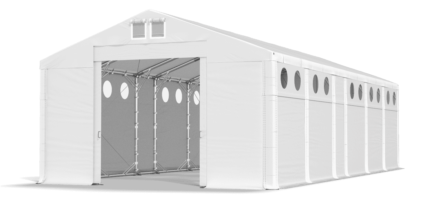 Open entrance tent