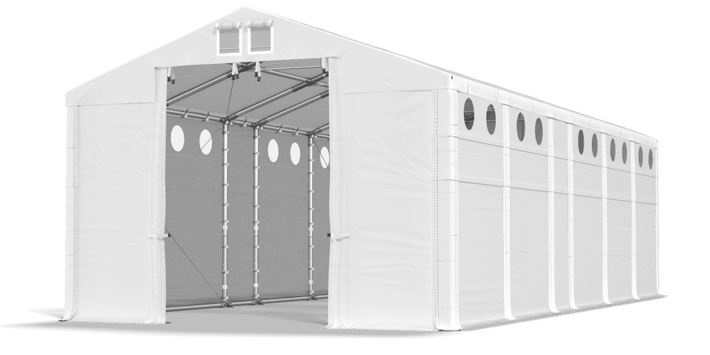 Open entrance tent