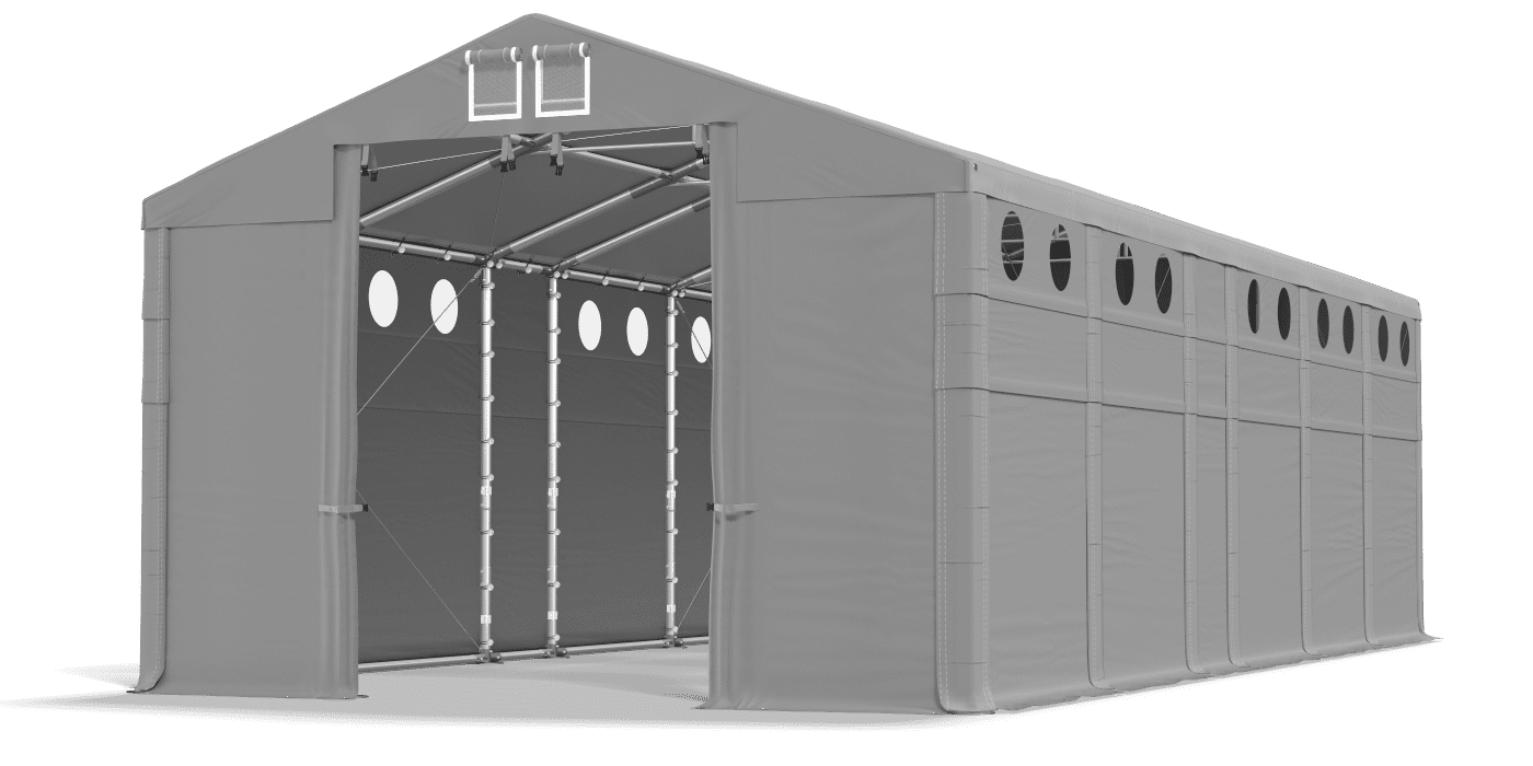 Open entrance tent