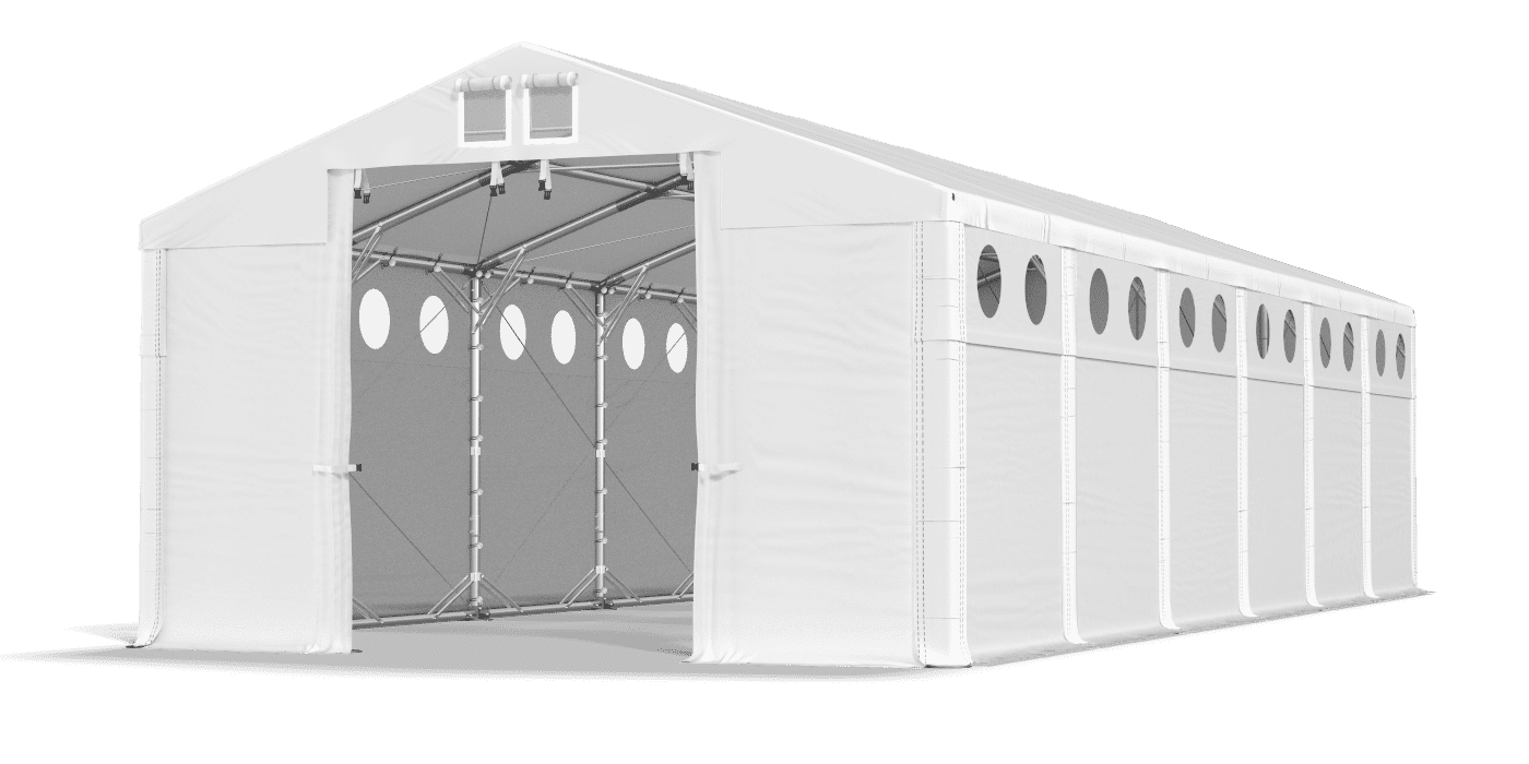 Open entrance tent