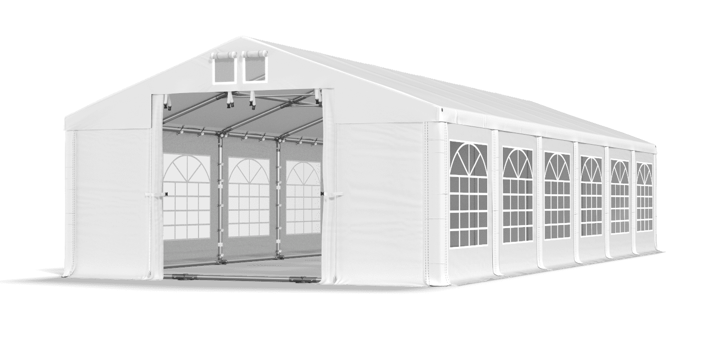 Open entrance tent
