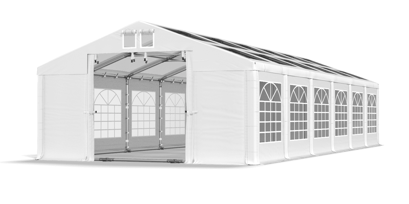 Open entrance tent