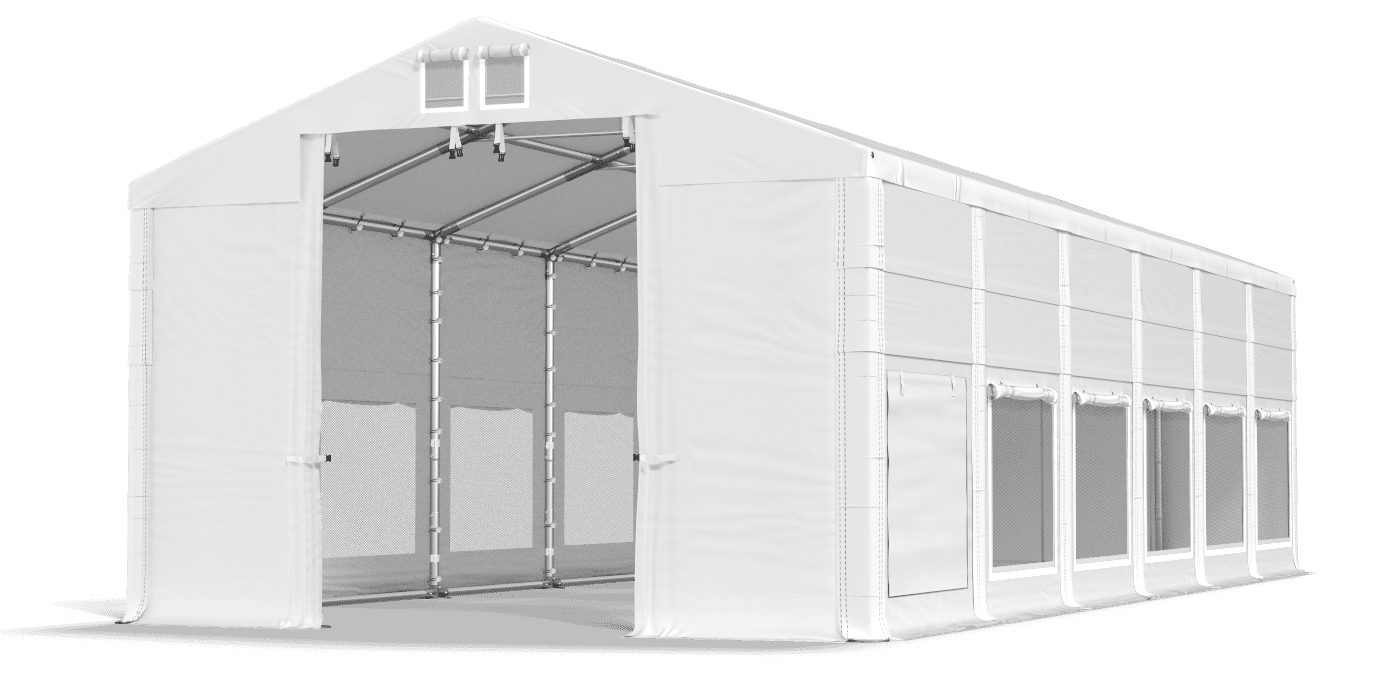 Open entrance tent
