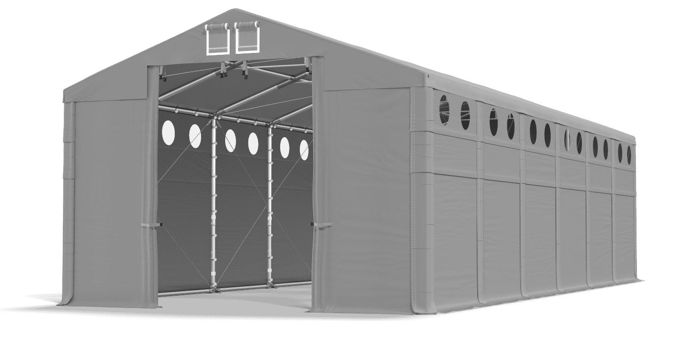 Open entrance tent