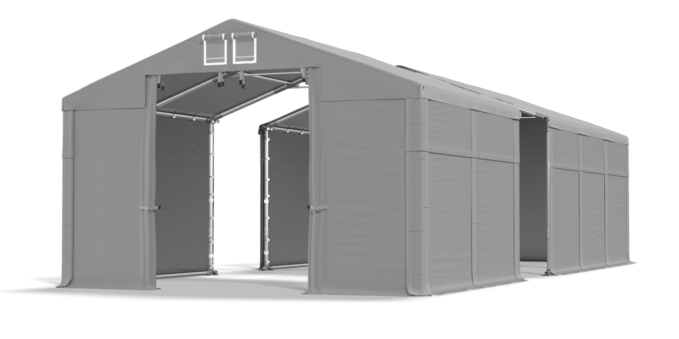 Open entrance tent