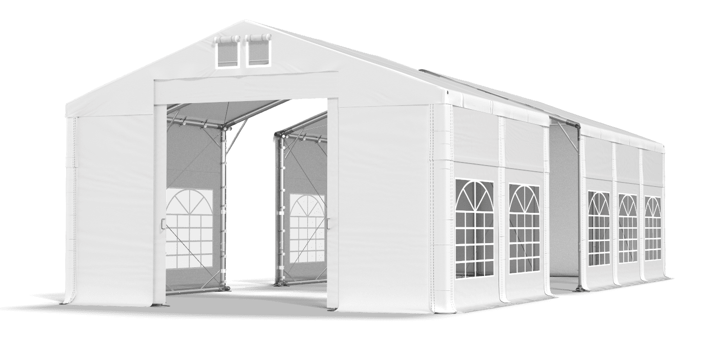 Open entrance tent