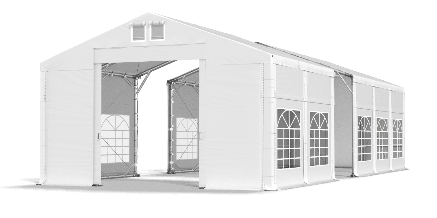 Open entrance tent