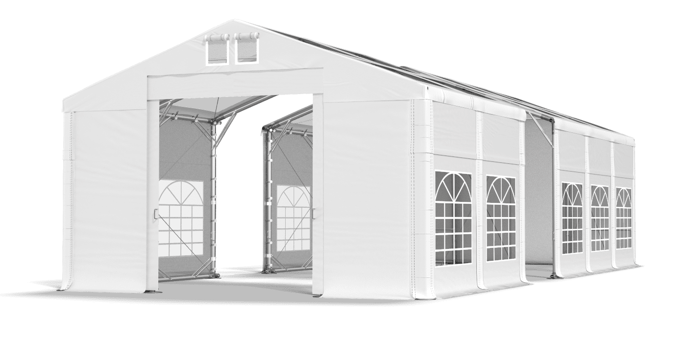 Open entrance tent