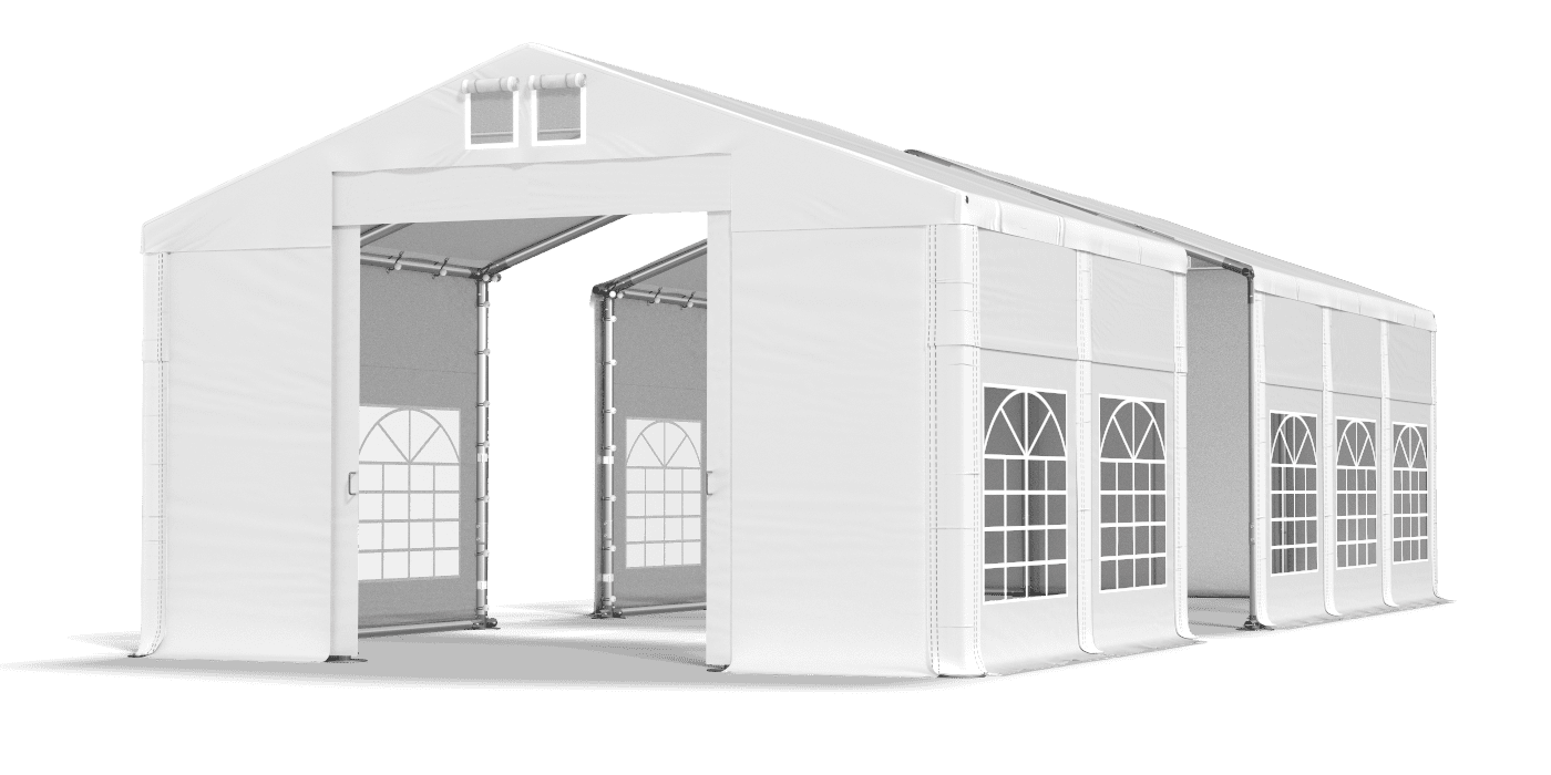 Open entrance tent