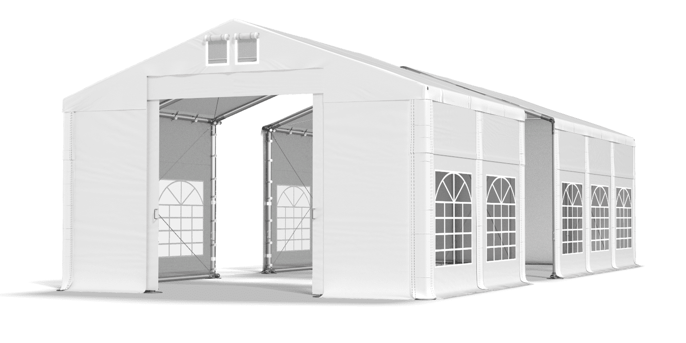 Open entrance tent