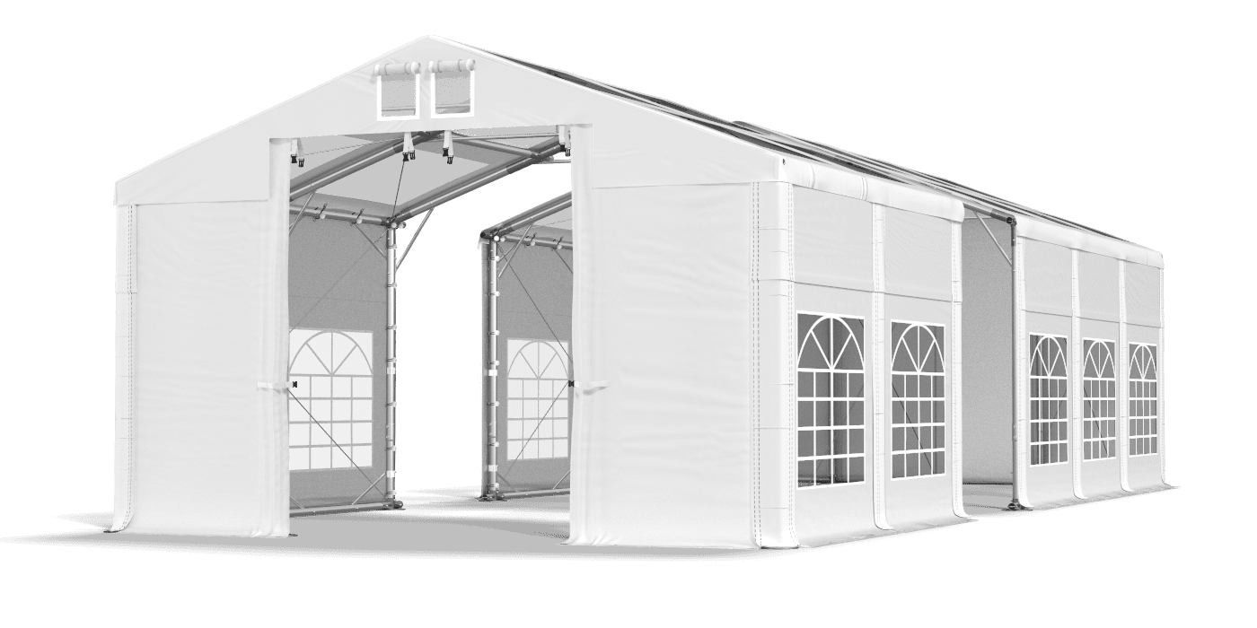 Open entrance tent