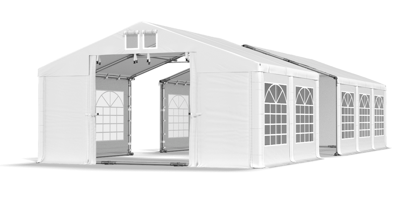Open entrance tent