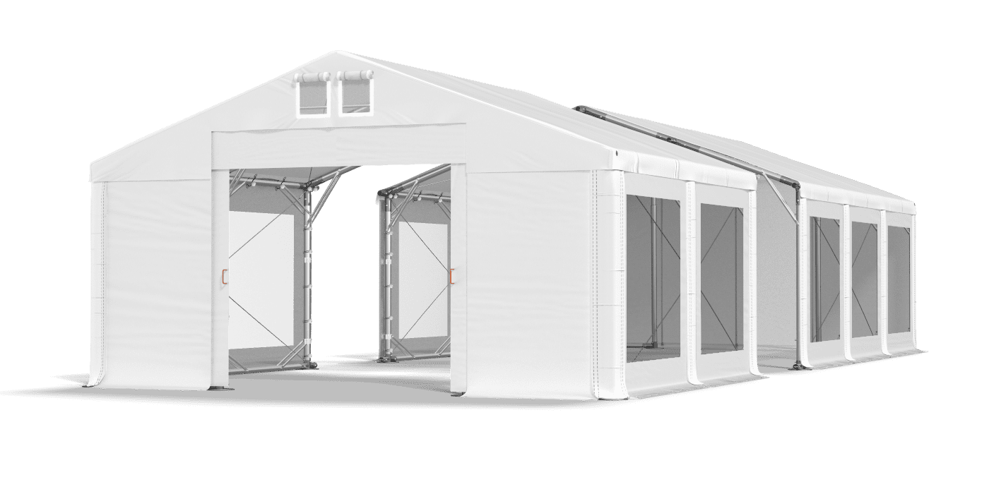 Open entrance tent