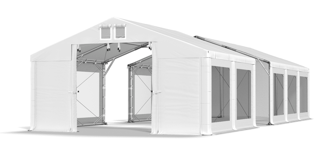 Open entrance tent