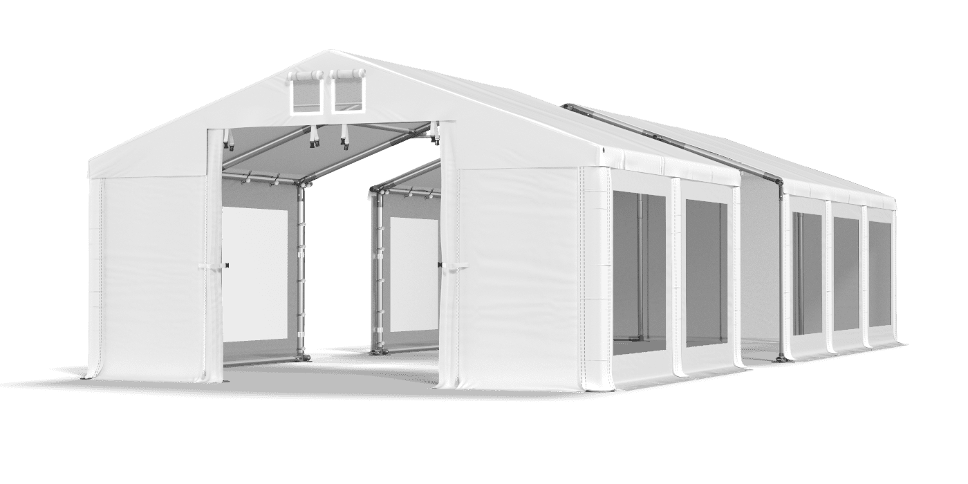 Open entrance tent