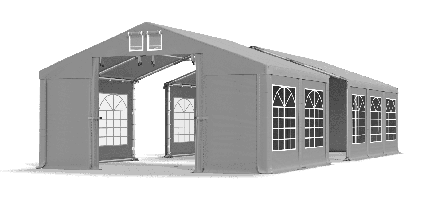 Open entrance tent