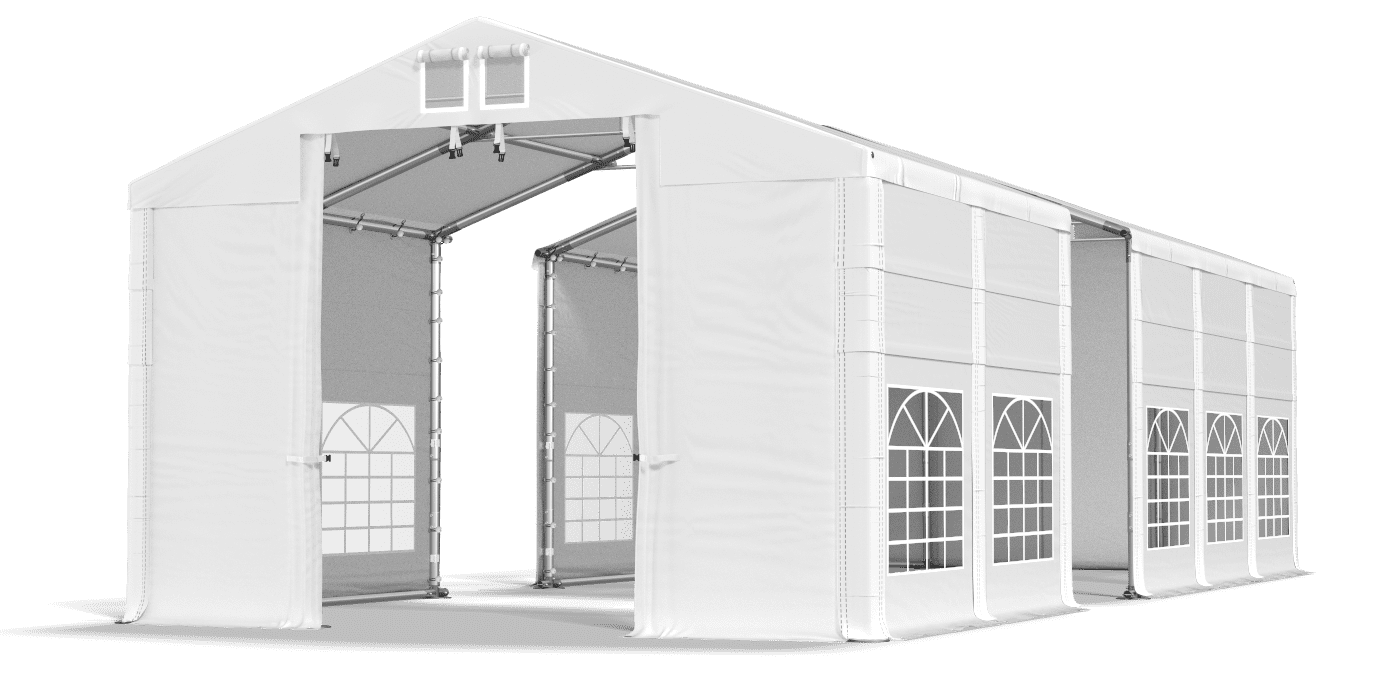 Open entrance tent