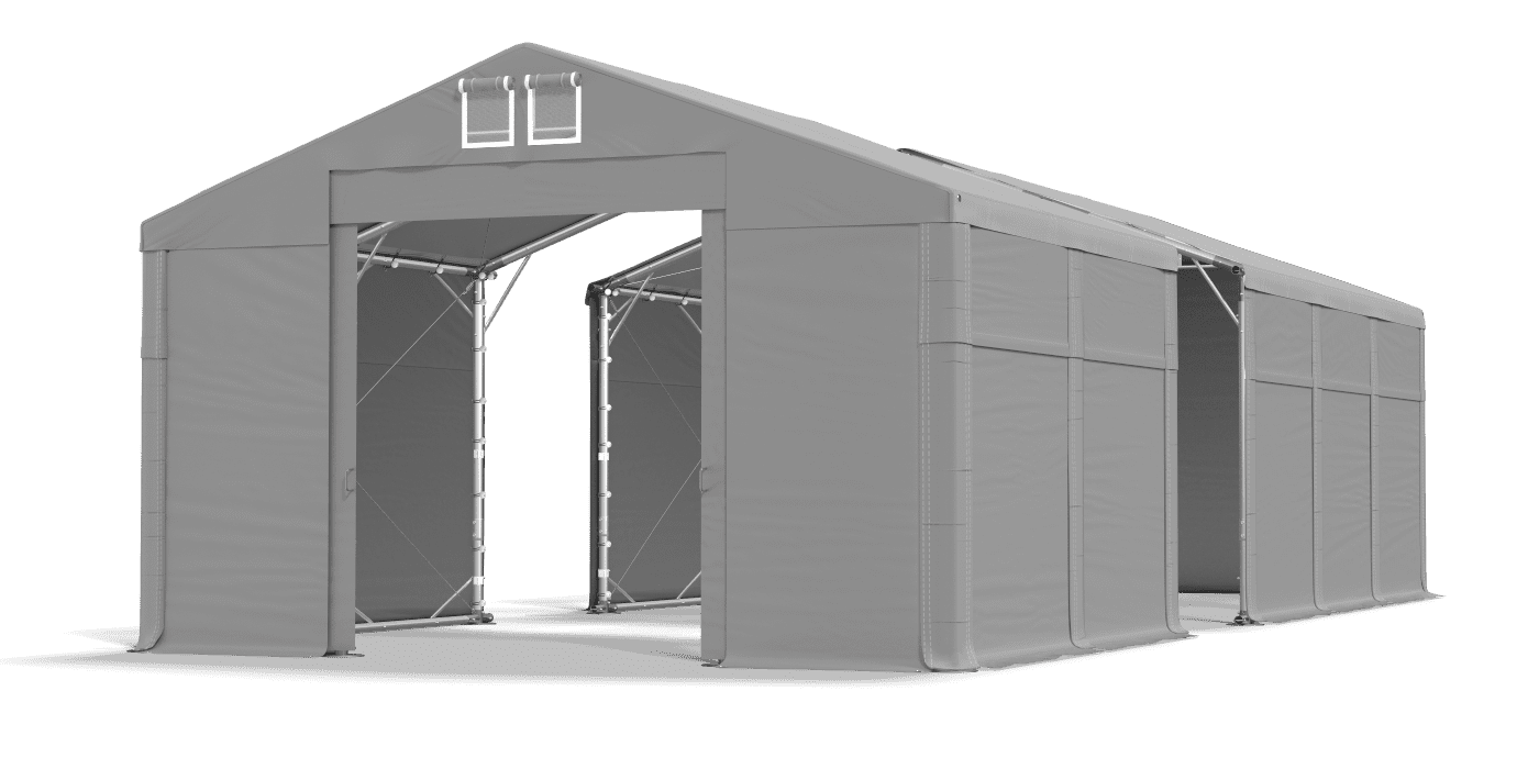 Open entrance tent