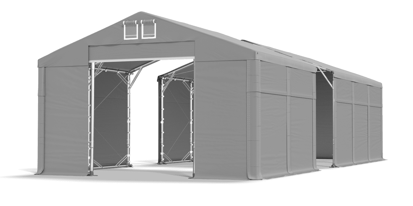 Open entrance tent