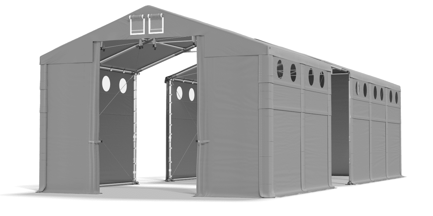 Open entrance tent