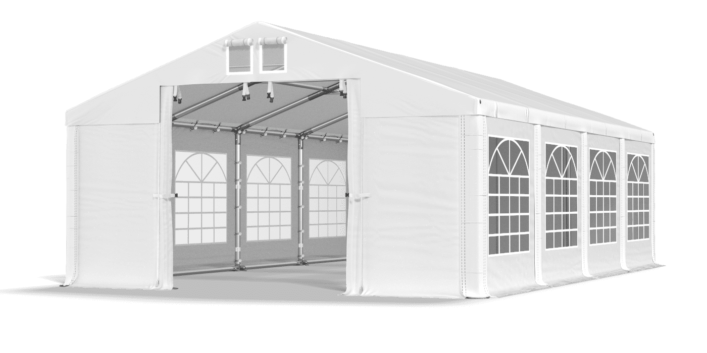 Open entrance tent