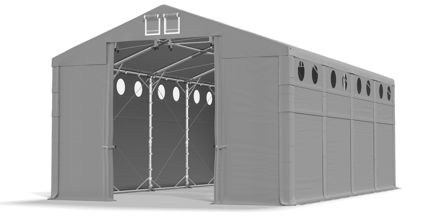 Open entrance tent