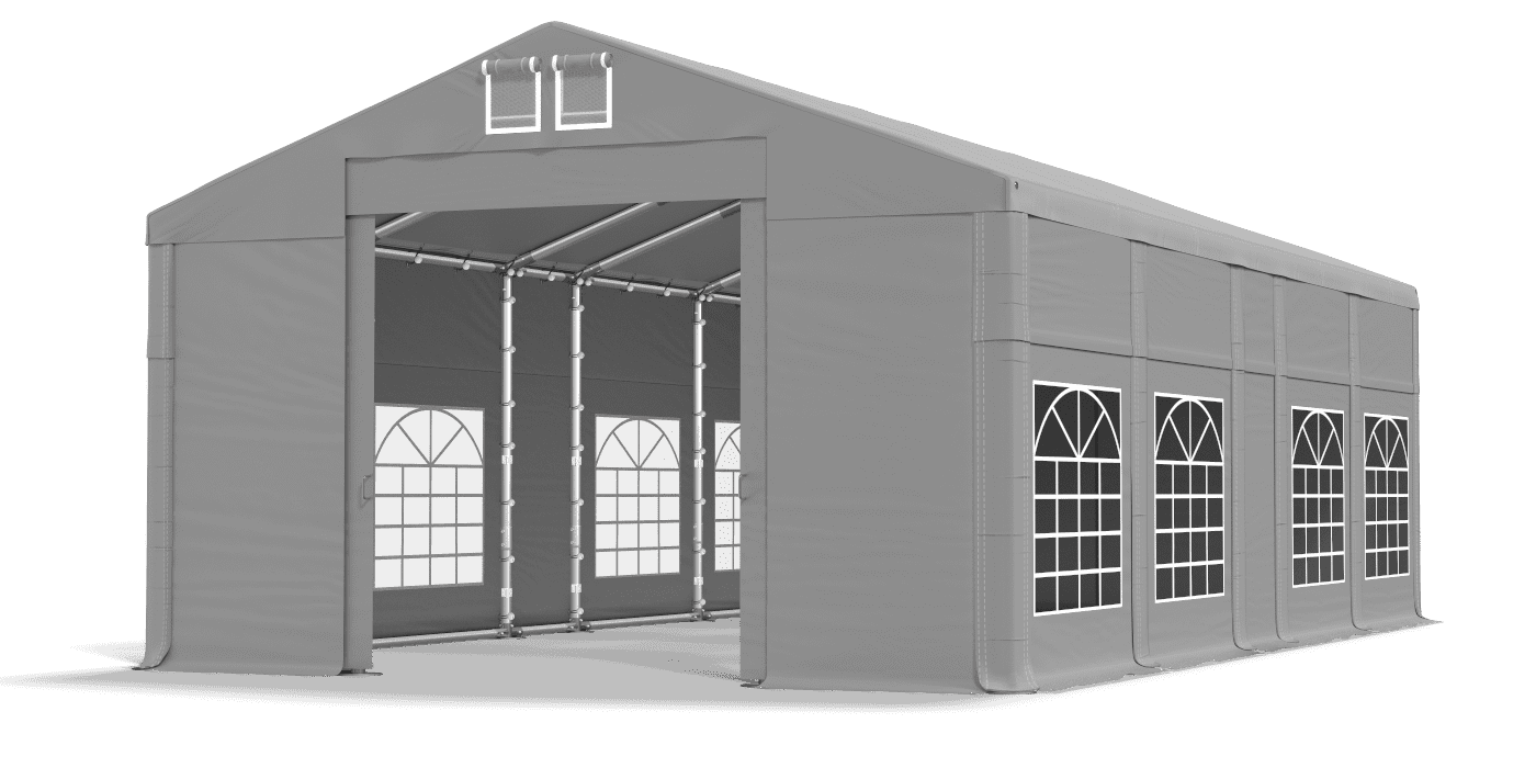 Open entrance tent