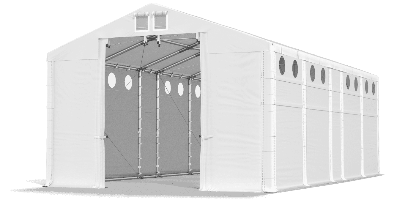 Open entrance tent