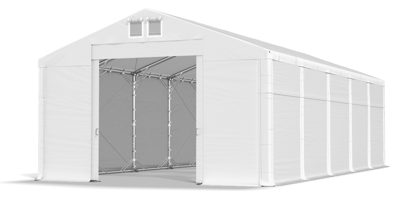 Open entrance tent