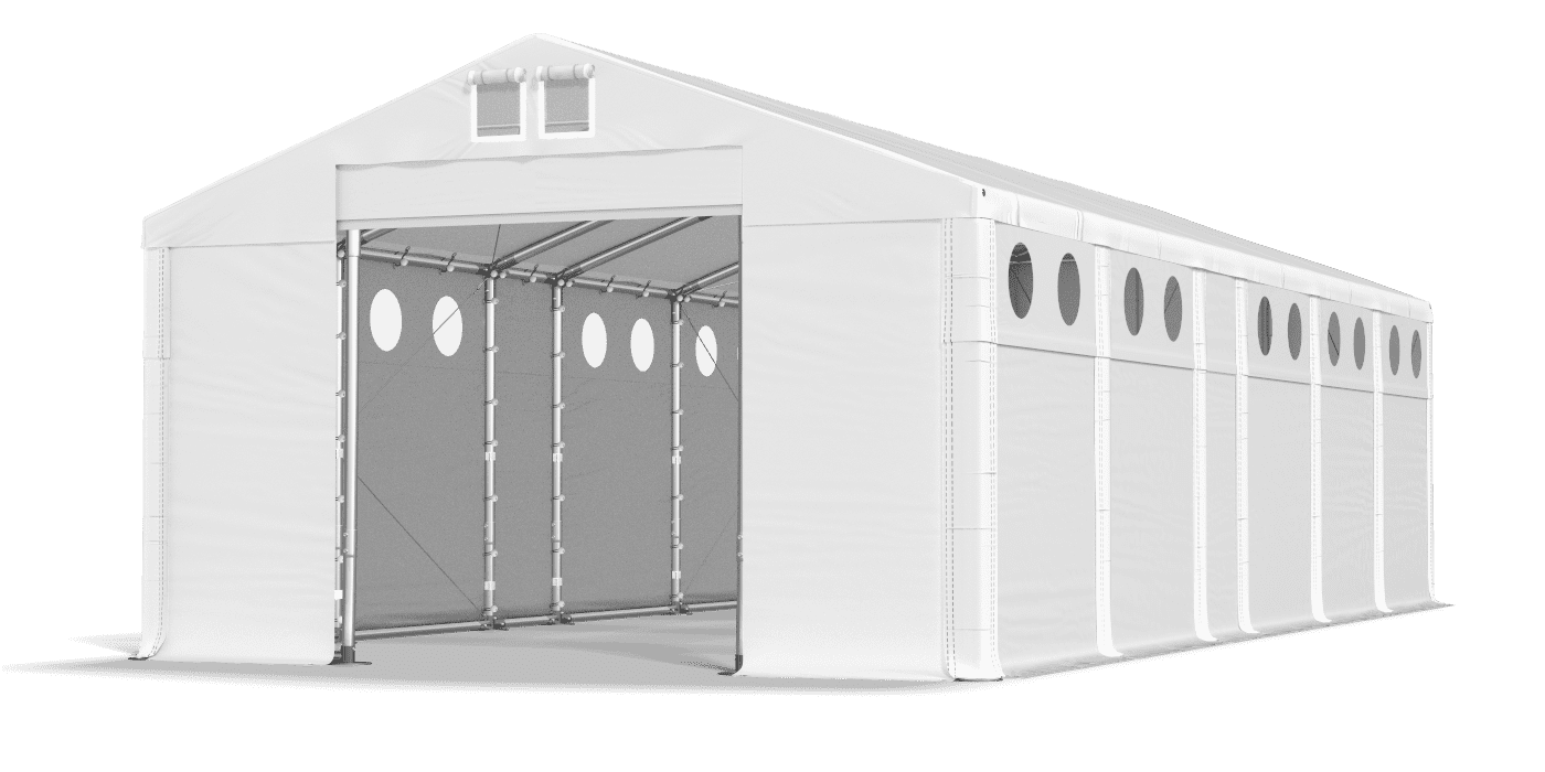 Open entrance tent