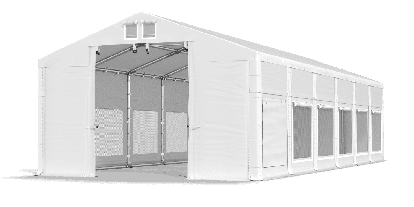 Open entrance tent