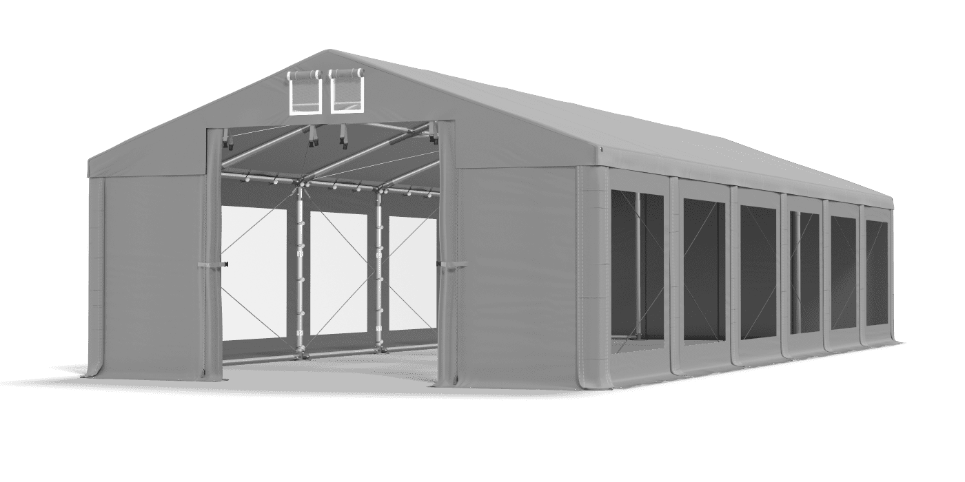 Open entrance tent