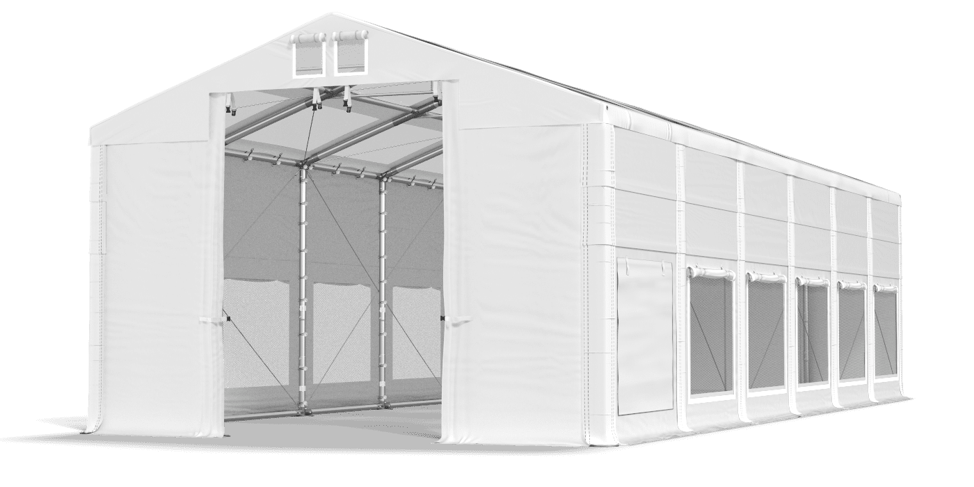 Open entrance tent
