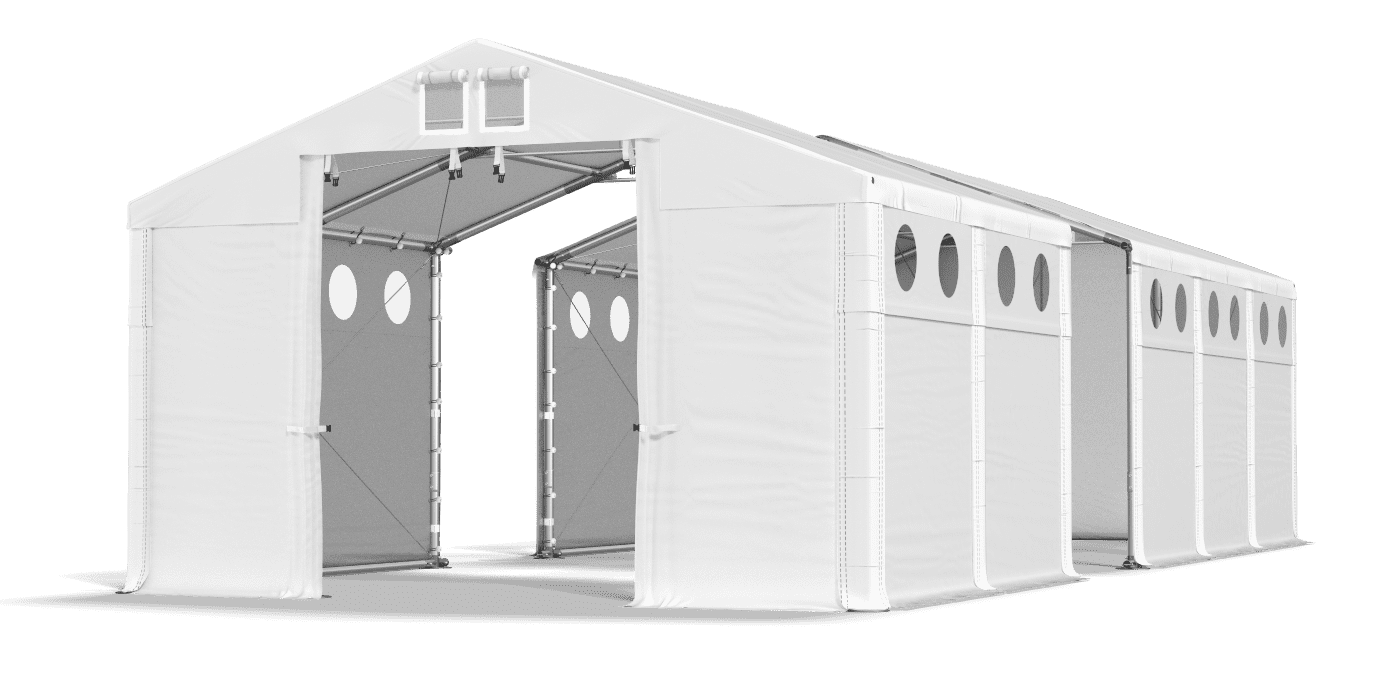 Open entrance tent