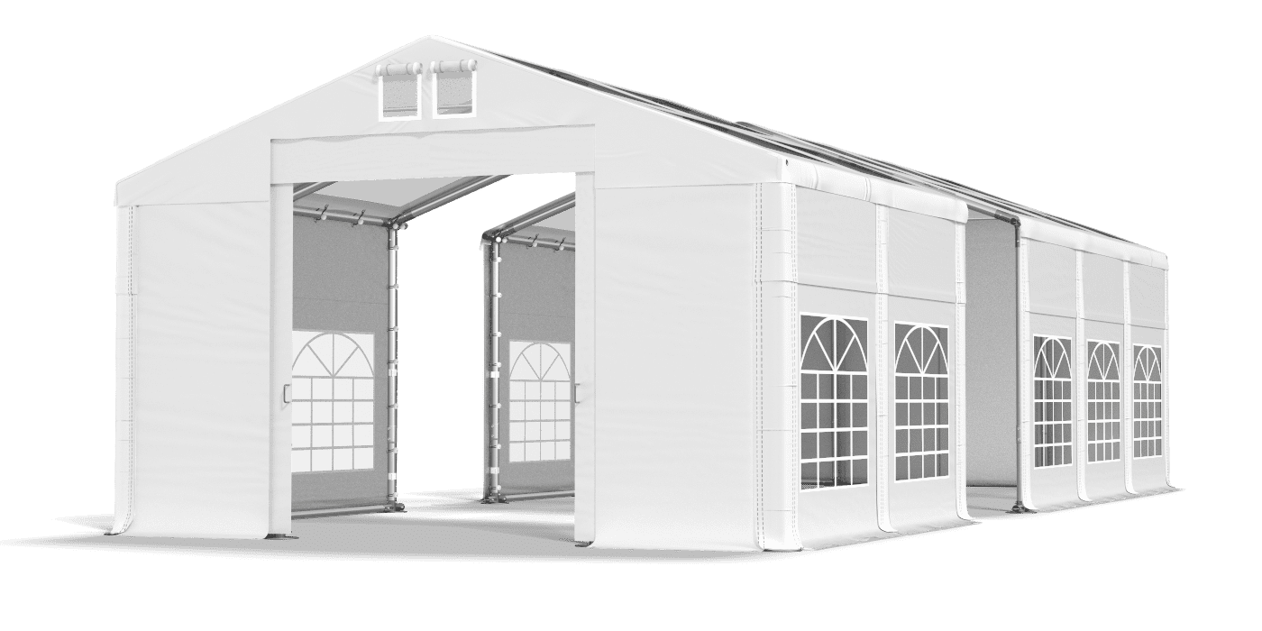 Open entrance tent
