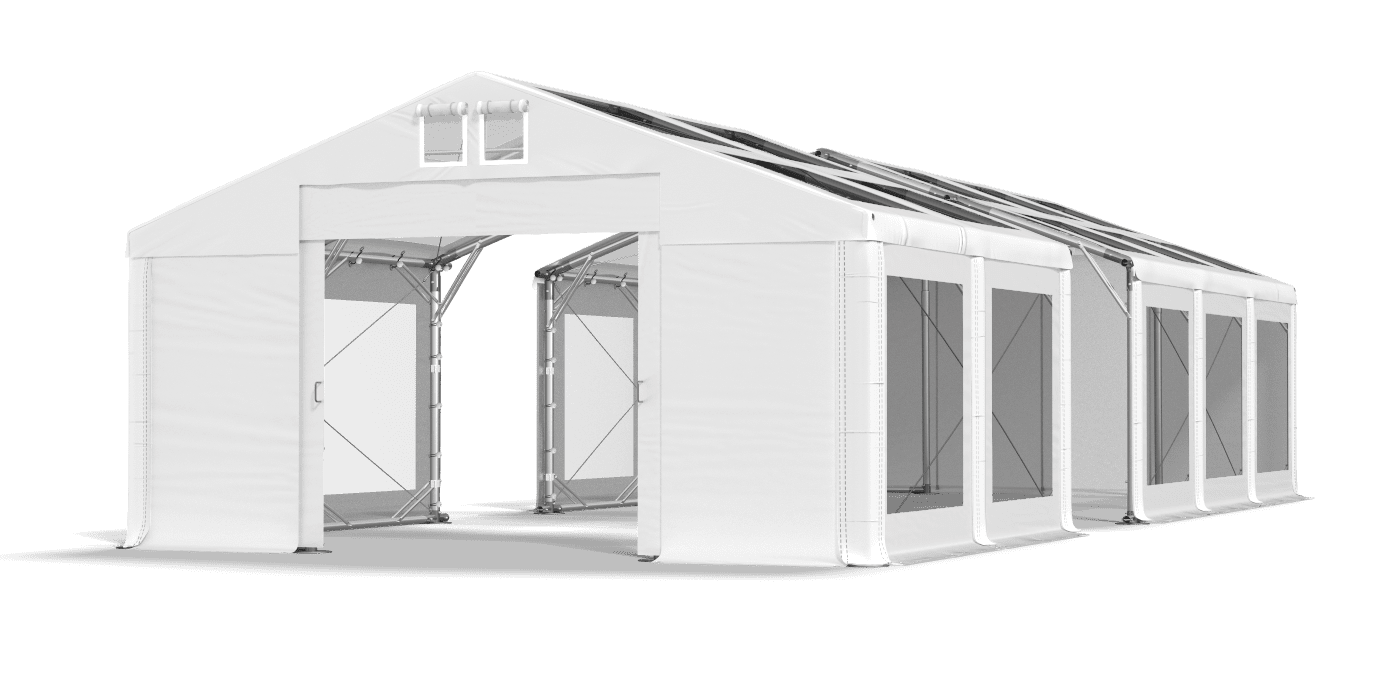 Open entrance tent