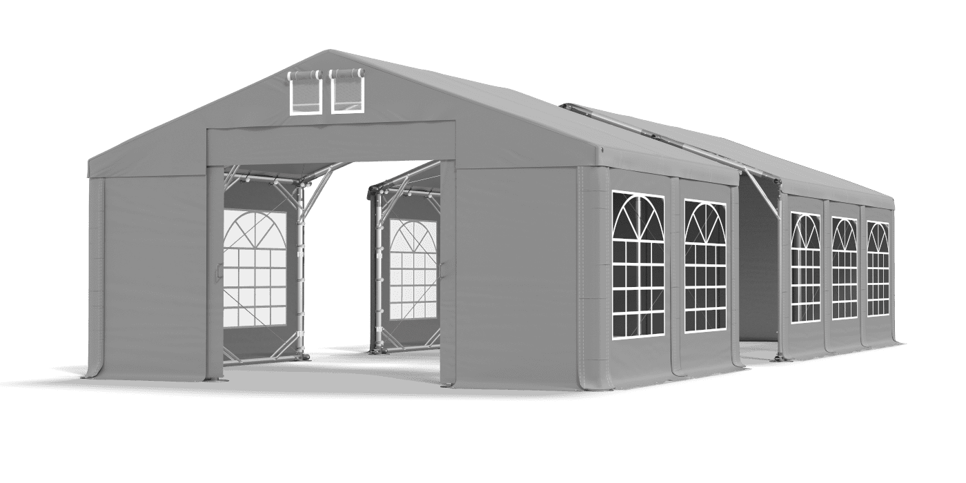 Open entrance tent