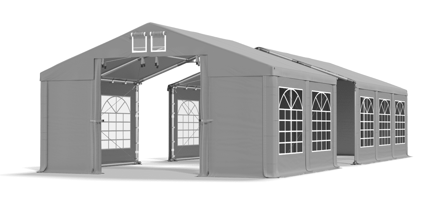 Open entrance tent