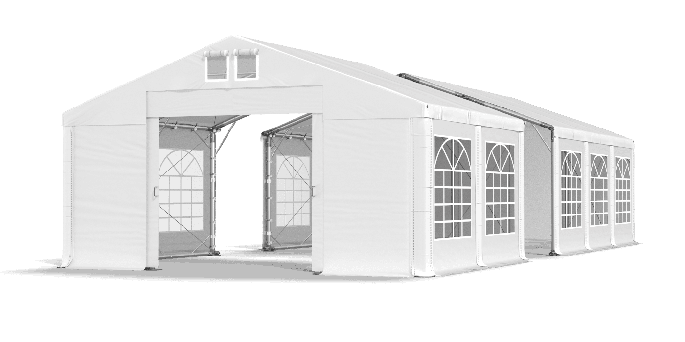 Open entrance tent