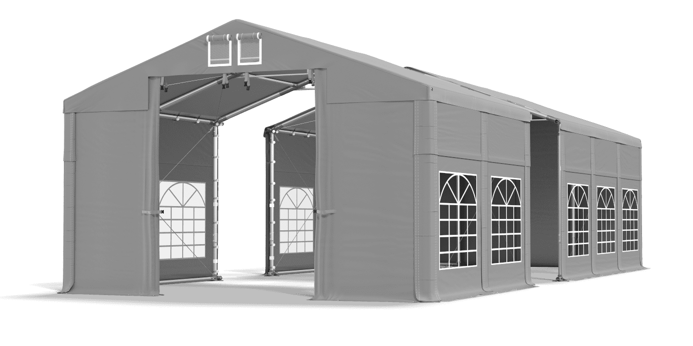 Open entrance tent