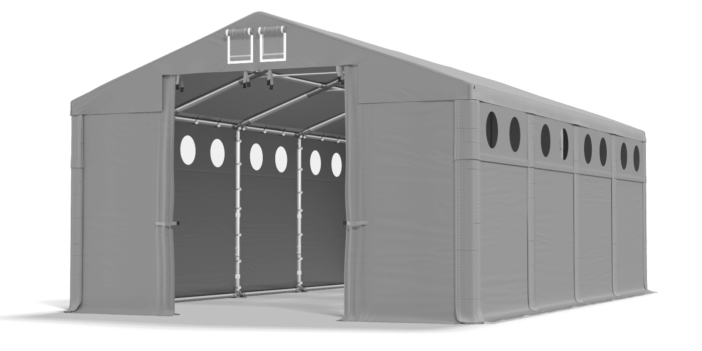 Open entrance tent