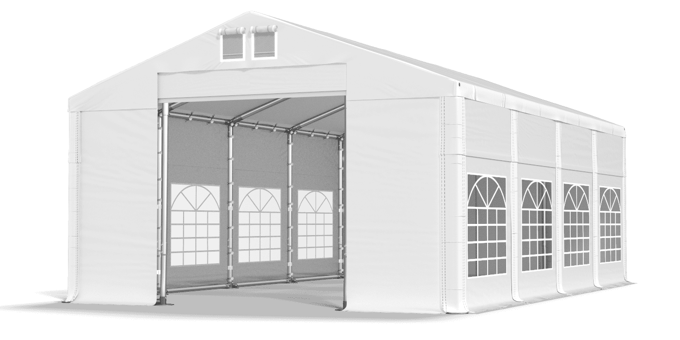 Open entrance tent