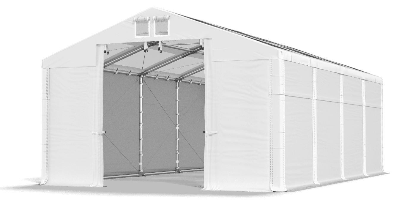 Open entrance tent