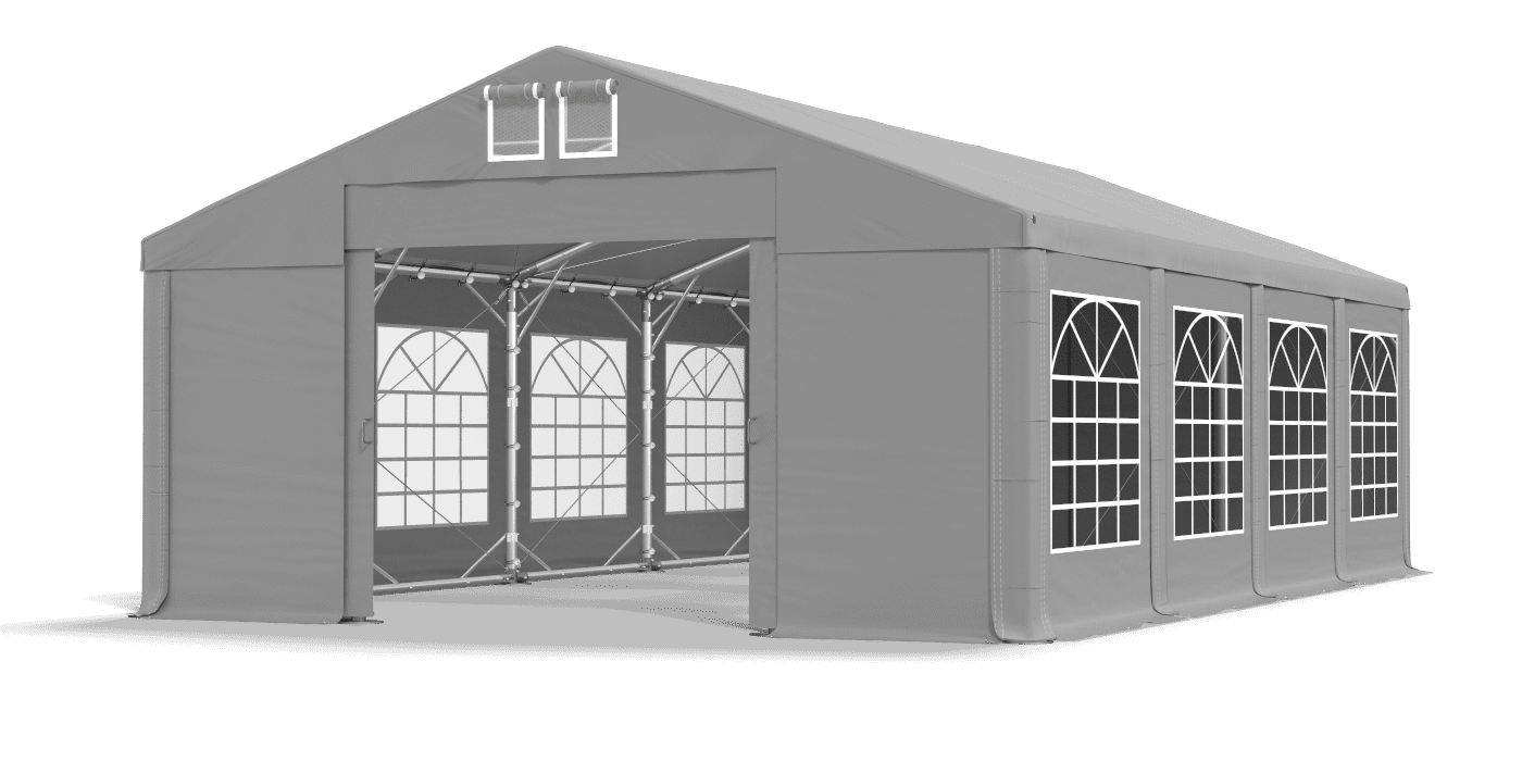 Open entrance tent