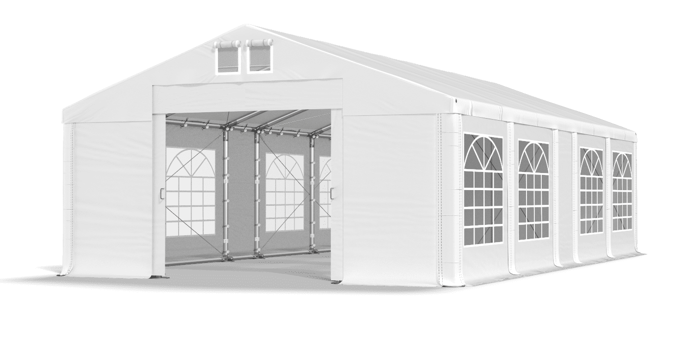 Open entrance tent