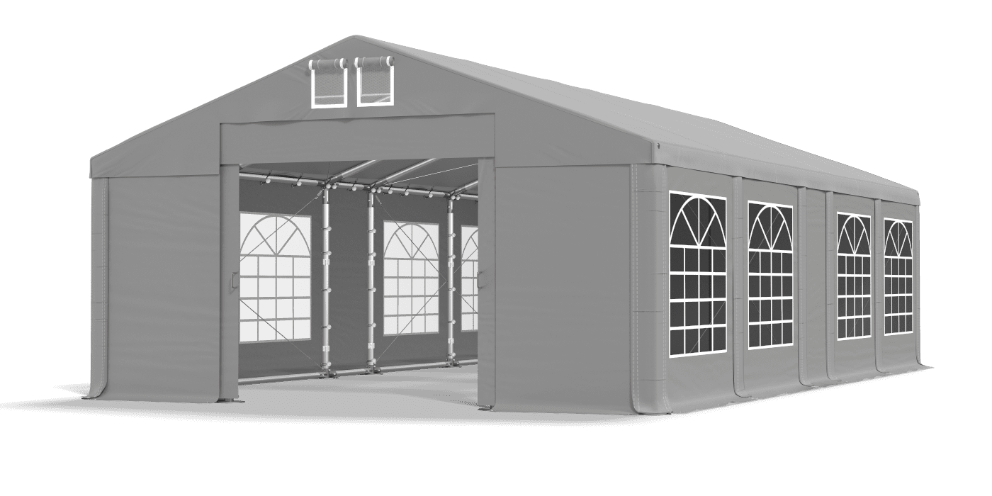 Open entrance tent